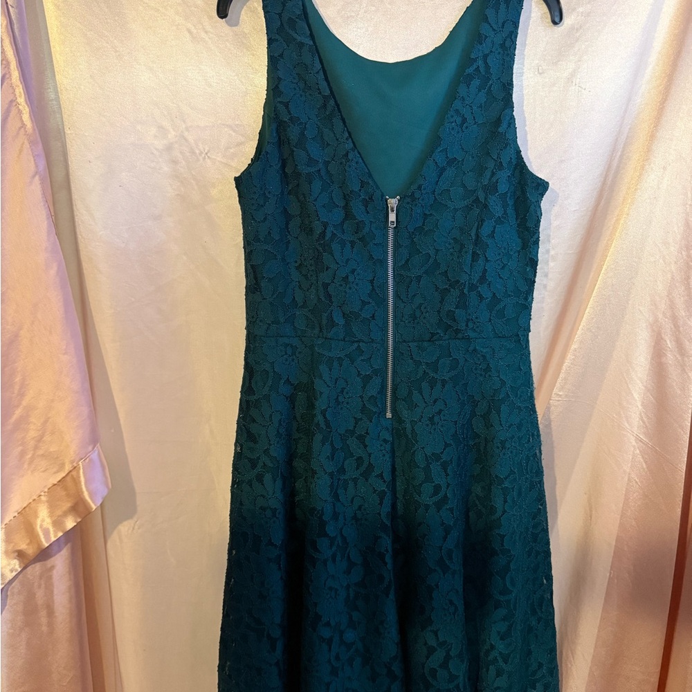 Speechless Blue A-Line Midi Dress Sleeveless Crew Neck - Picture 2 of 2